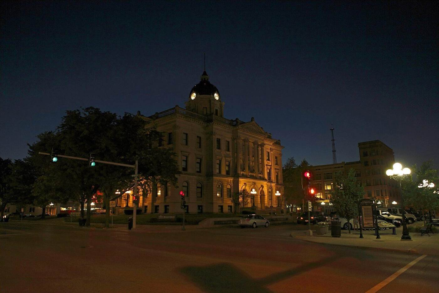 Old McLean County Courthouse in downtown Bloomington, Illinois