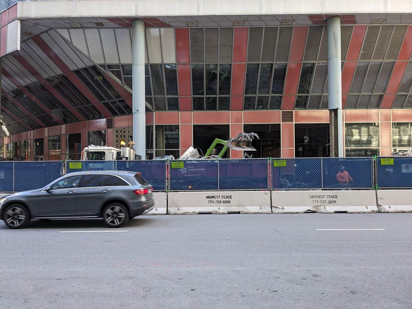 Renovation work at the James R. Thompson Center in the Chicago Loop