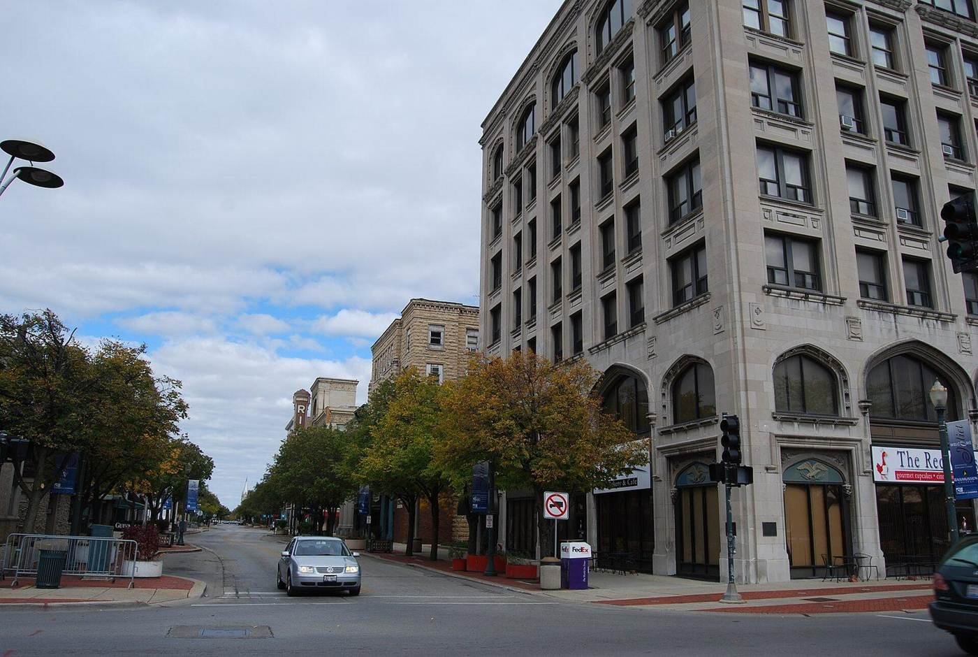 Chicago Street in downtown Joliet, the Will County seat