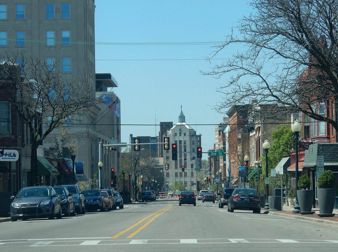 East State Street corridor in downtown Rockford, Illinois